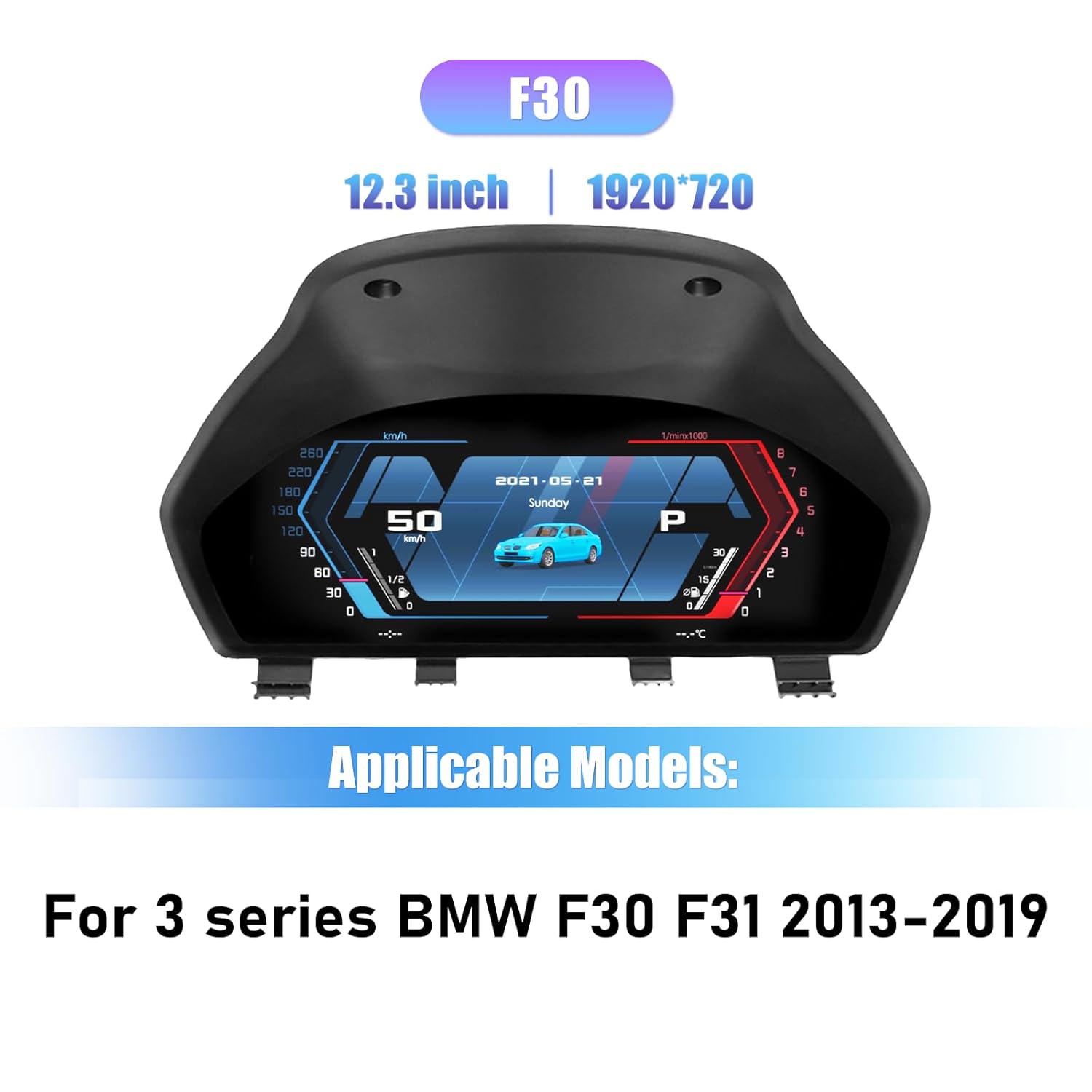 Virtual Cockpit 12.3″ Digital Speedometer Odometer Instrument Cluster Upgrade for BMW 3 Series F30 F31, 4 Series F32 F33...