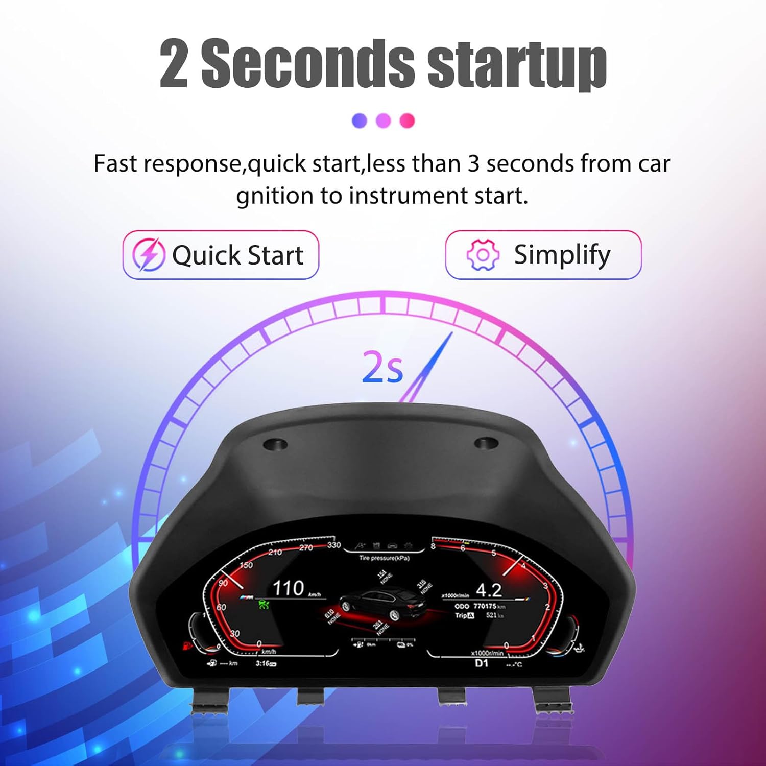 Virtual Cockpit 12.3″ Digital Speedometer Odometer Instrument Cluster Upgrade for BMW X3-F25, X4-F26, X5-F15, X6-F16 5...