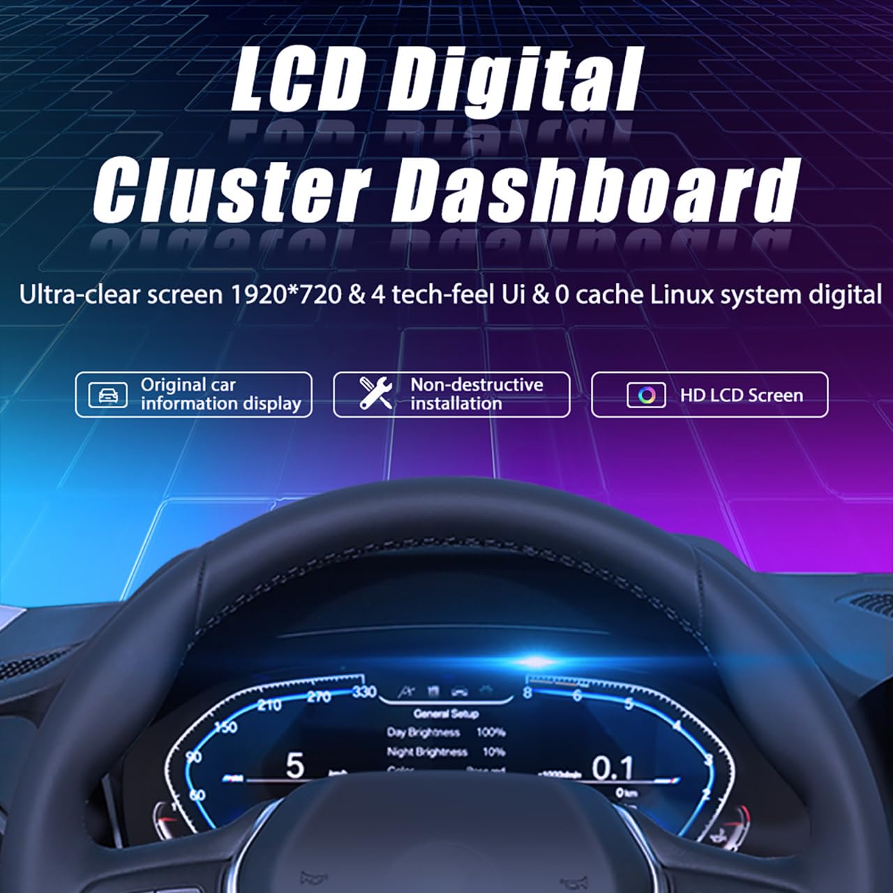 Virtual Cockpit 12.3″ Digital Speedometer Odometer Instrument Cluster Upgrade for BMW X3-F25, X4-F26, X5-F15, X6-F16 5...