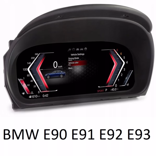 Virtual Cockpit 11″ Digital Speedometer Odometer Instrument Cluster Upgrade for BMW 3 Series E90 E91 E92 2005-2012 -...