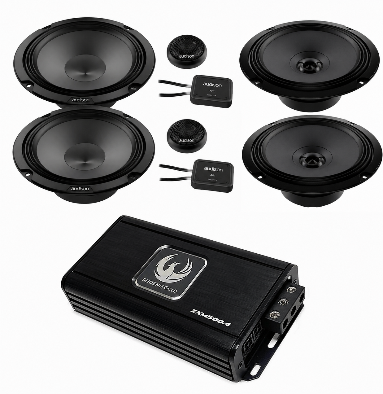 Audi A1 A3 A4 A5 A6 A7 A8 Q3 Q5 Q7 TT Car Speakers upgrade by Audison Woofer, Twitter and Coaxial Speakers Kit Upgrade with...