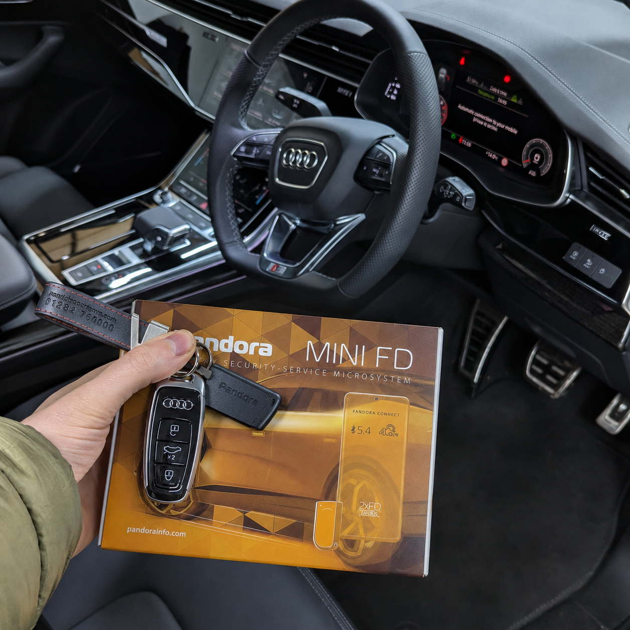 Pandora Mini FD V5 Insurance Approved Car Alarm System with Shock Tilt Motion Sensor Immobiliser Tag and Phone App - Image 6