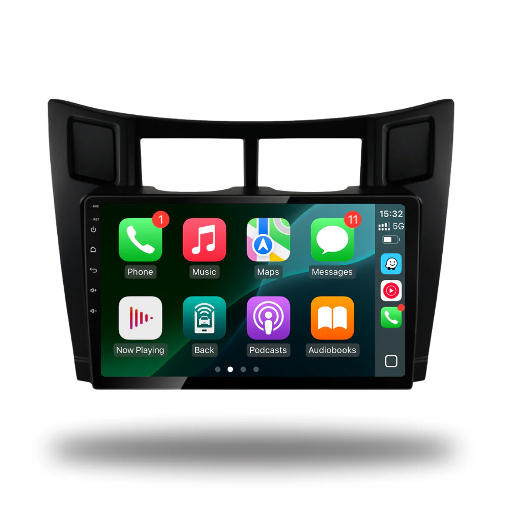 9” Android Multimedia Carplay Stereo With Bluetooth, Wifi, Usb, Aux Custom Fit For Toyota Yaris (2005-2012) -...