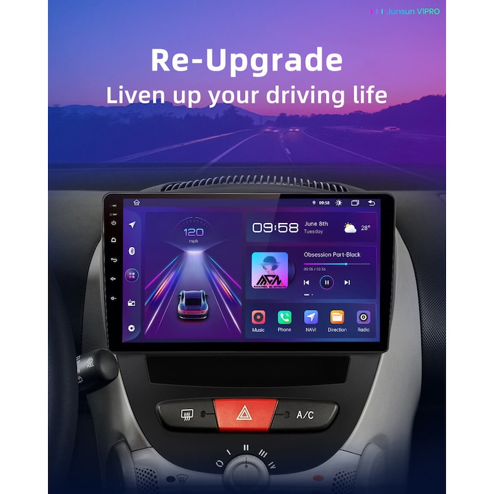 10″ Car Android Stereo Radio Octa Core With Apple CarPlay & Android Auto For Toyota Aygo Citroen C1 2005 – 2014 -...