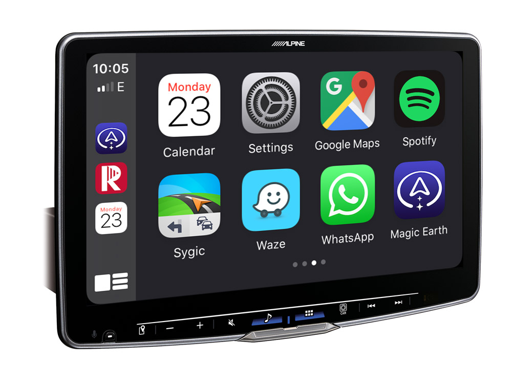ALPINE ILX F115D 11-Inch Media Receiver with 1 DIN Chassis, featuring DAB+, Apple CarPlay and Android Auto