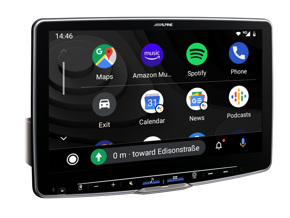 ALPINE ILX F115D 11-Inch Media Receiver with 1 DIN Chassis, featuring DAB+, Apple CarPlay and Android Auto - Image 2