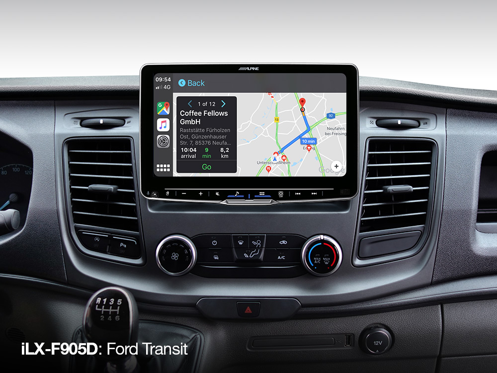 ALPINE ILX F905D 9-Inch Media Receiver with 1 DIN Chassis, featuring DAB+, Apple CarPlay and Android Auto - Image 6
