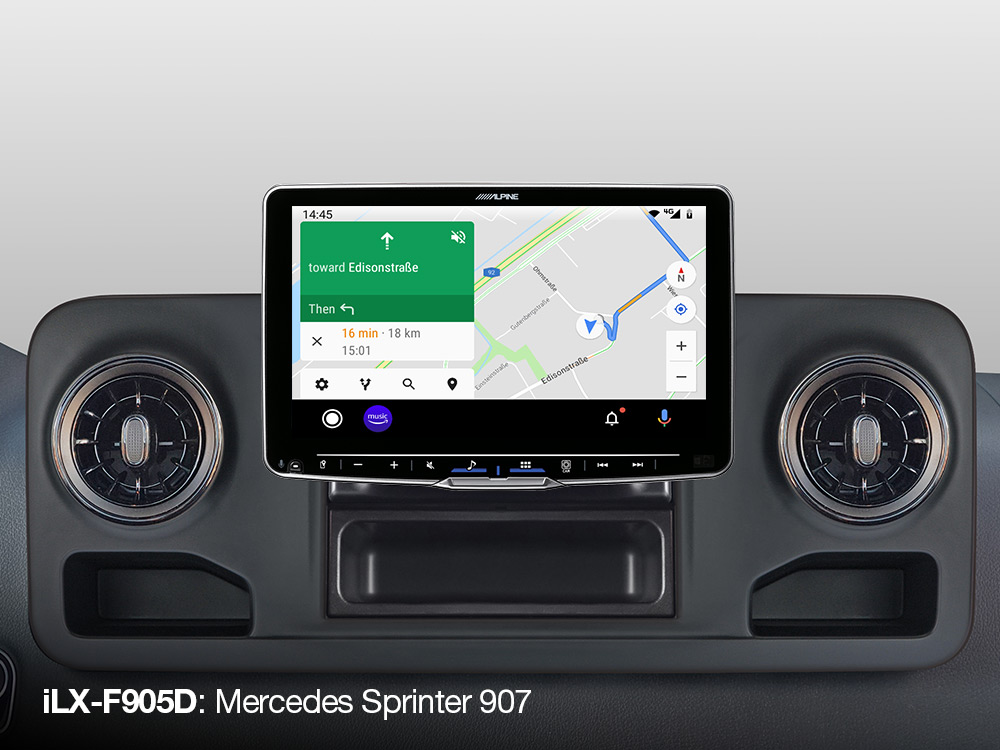 ALPINE ILX F905D 9-Inch Media Receiver with 1 DIN Chassis, featuring DAB+, Apple CarPlay and Android Auto - Image 4