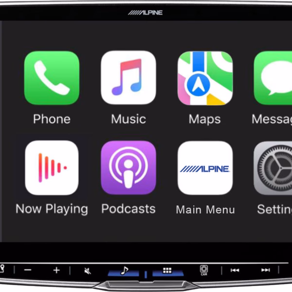 ALPINE ILX F905D 9-Inch Media Receiver with 1 DIN Chassis, featuring DAB+, Apple CarPlay and Android Auto