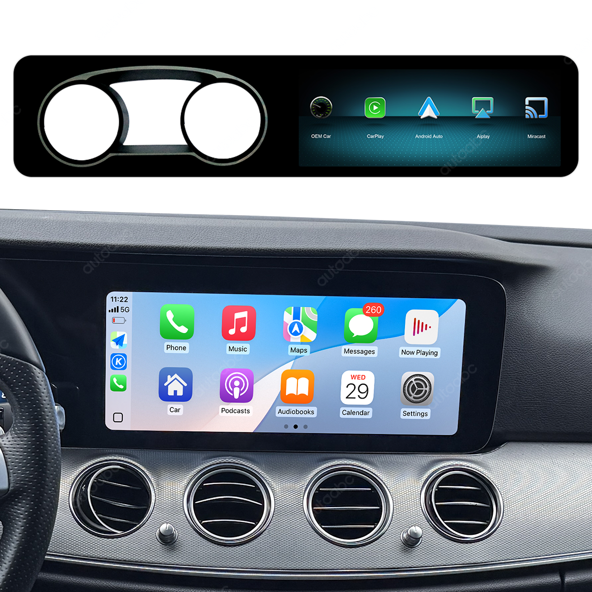 12.3" Screen For Mercedes Benz W213 2016-2019 Linux Stereo Carplay Android Navigation Multimedia Video Player