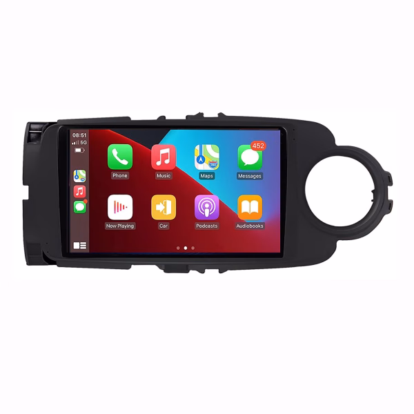 9'' Android Carplay Stereo Radio Multimedia System For Toyota Yaris 2012-2017 Black Frame