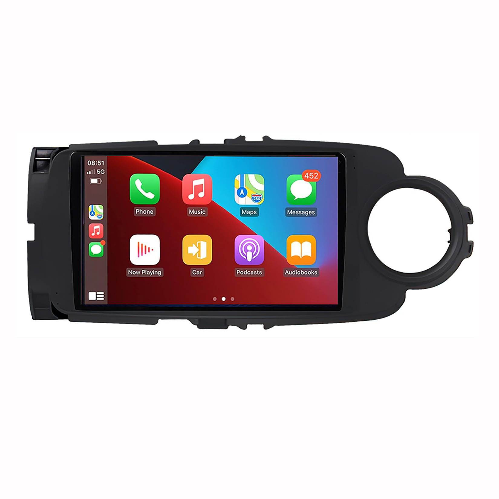 9'' Android Carplay Stereo Radio Multimedia System For Toyota Yaris 2012-2017 Black Frame