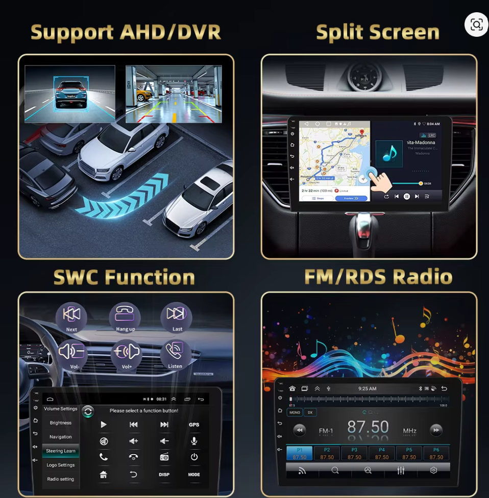 9'' Android Carplay Stereo Radio Multimedia System For Toyota Yaris 2012-2017 Black Frame - Image 7