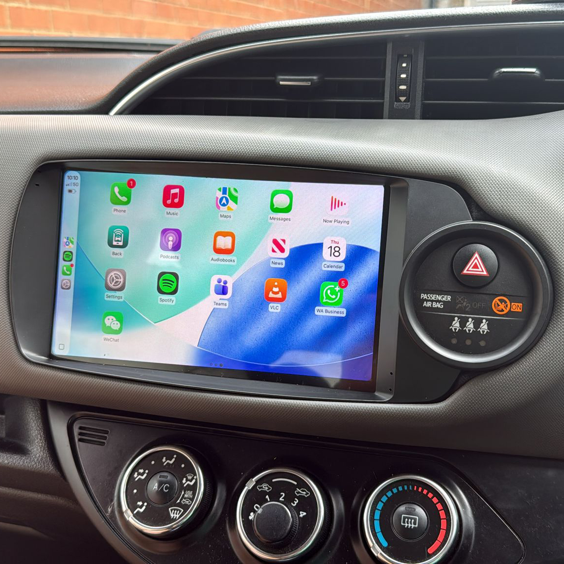 9'' Android Carplay Stereo Radio Multimedia System For Toyota Yaris 2012-2017 Black Frame - Image 2