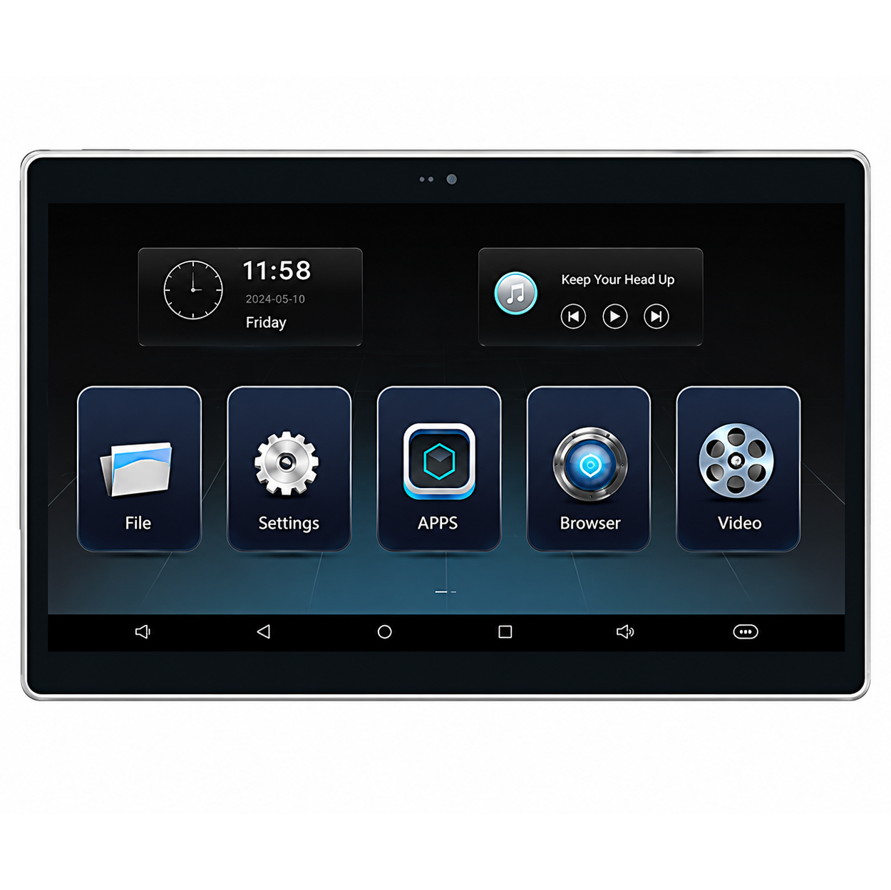 11.6″ FHD Android Headrest Screen Multimedia Player with USB, Wifi, Bluetooth and HDMI Input Output Port