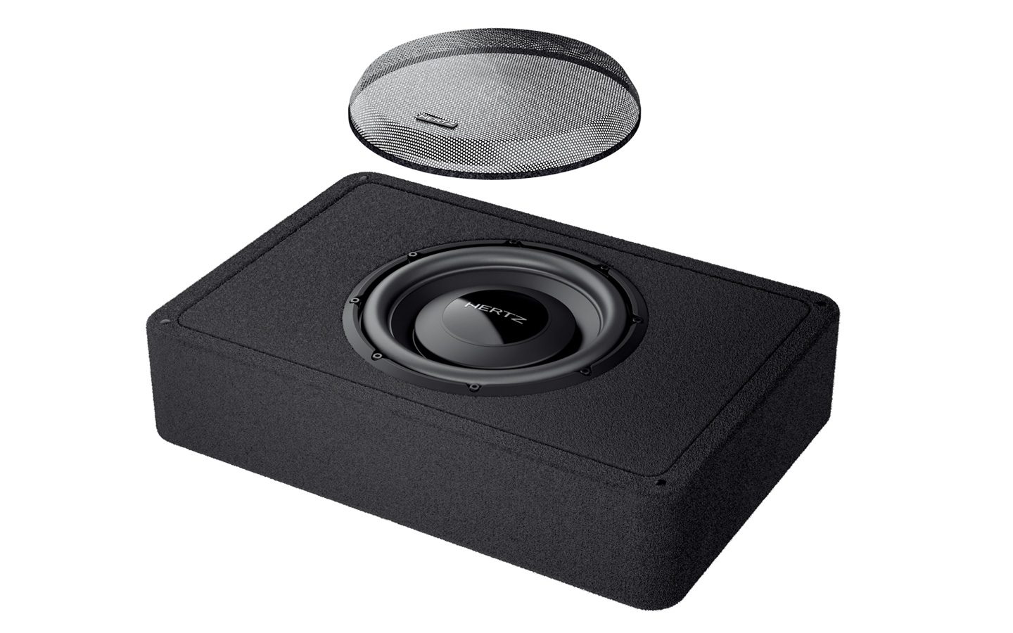 Hertz Mille Pro MPBX 300 S2 12″ Enclosed Subwoofer & Hertz Dieci DP1.500 One Channel Amplifier – Package - Image 5