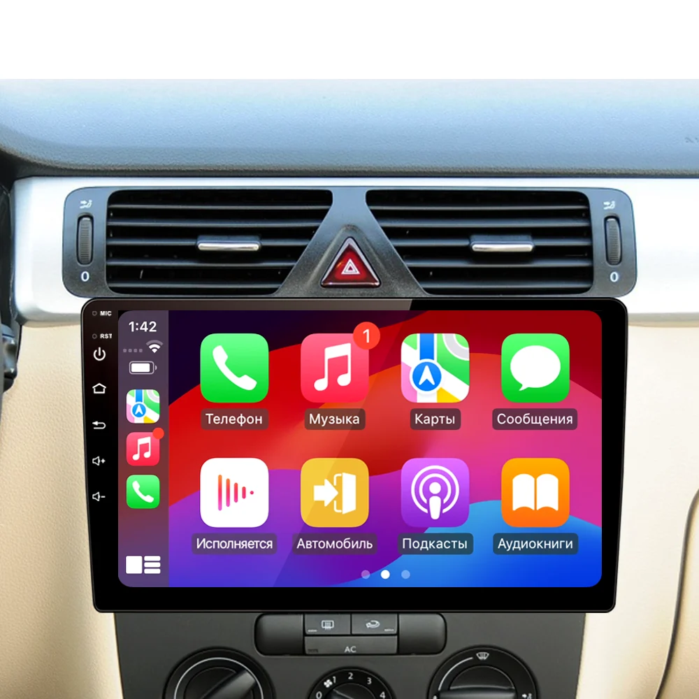 Visual ICM 9 Inch Screen Universal Double Din Wired Wireless Android Auto Carplay Car Player 4+64GB Touchscreen Stereo...