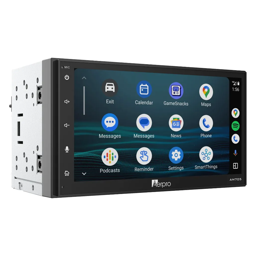 6.8″ Double Din Car Stereo With Wireless Apple CarPlay & Android Auto – Aerpro AM705 — view 2 · Apple CarPlay Stereos |...