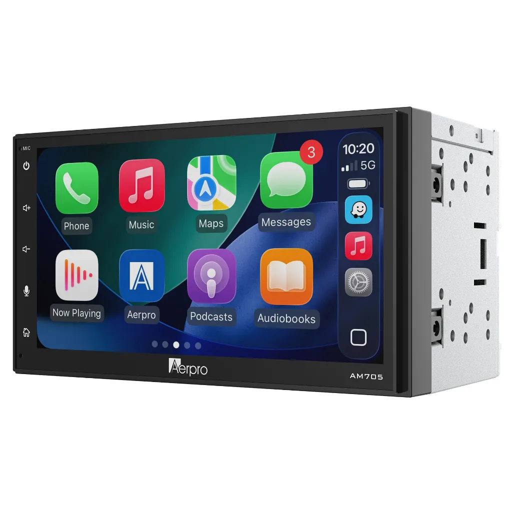 Photo: 6.8″ Double Din Car Stereo With Wireless Apple CarPlay & Android Auto – Aerpro AM705 · Apple CarPlay Stereos 5 |...