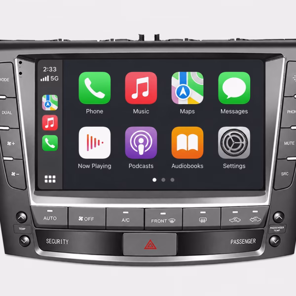 Android 9” QLED LCD Screen Car Stereo Multimedia Player with Built-in Wireless CarPlay Custom Fit for Lexus IS250 / IS300 /...
