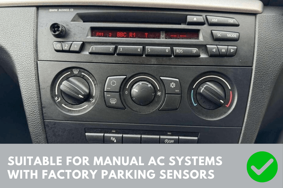 PF-114-PDC compatibility - BMW 1 Series E81 E82 E87 E88 with manual climate control