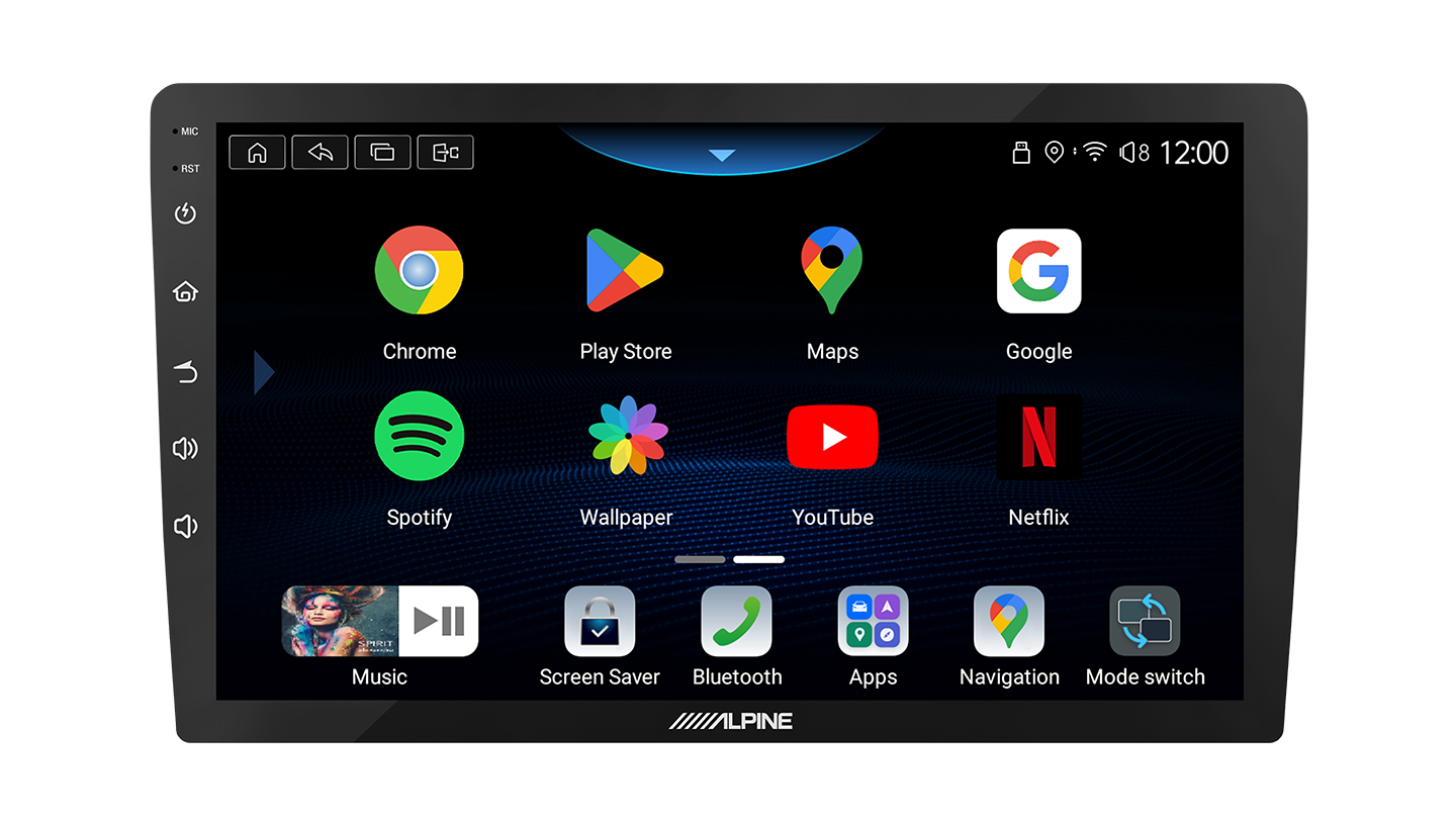 Alpine INE-AW409S onboard applications with Google Play Store