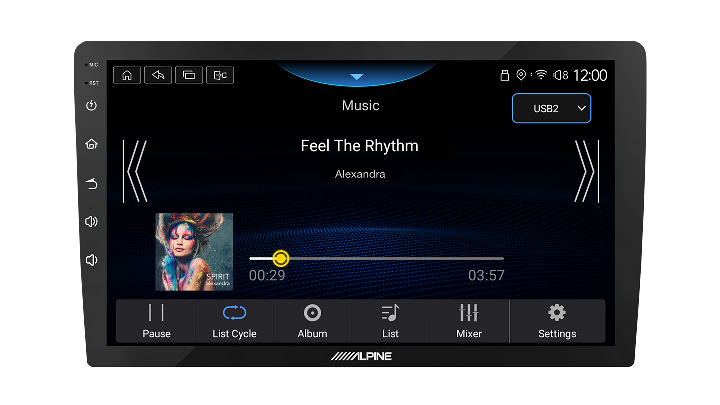 Alpine INE-AW409S USB audio and video playback