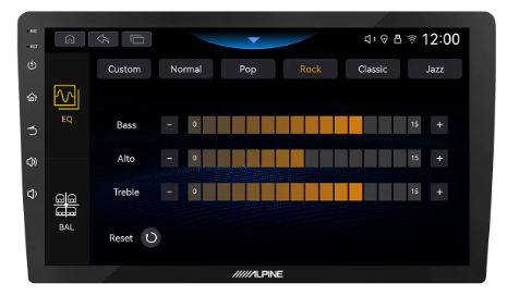 Alpine INE-AW409S user friendly sound tuning