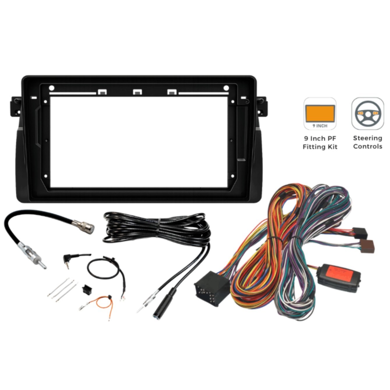 9″ Complete Installation Kit For BMW 3 Series (E46) 1999-2006 – OEM Navigation Round Pin — Fitting Accessories | photo |...