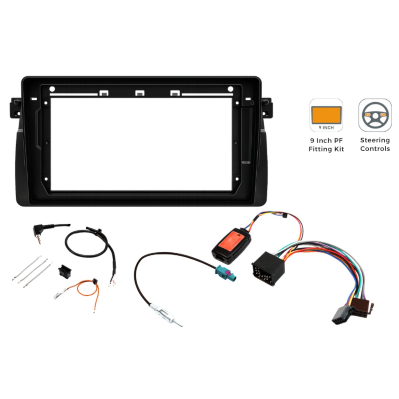 9″ Complete Installation Kit For BMW 3 Series (E46) 1999-2006 – Standard Audio Round Pin — Fitting Accessories | photo |...