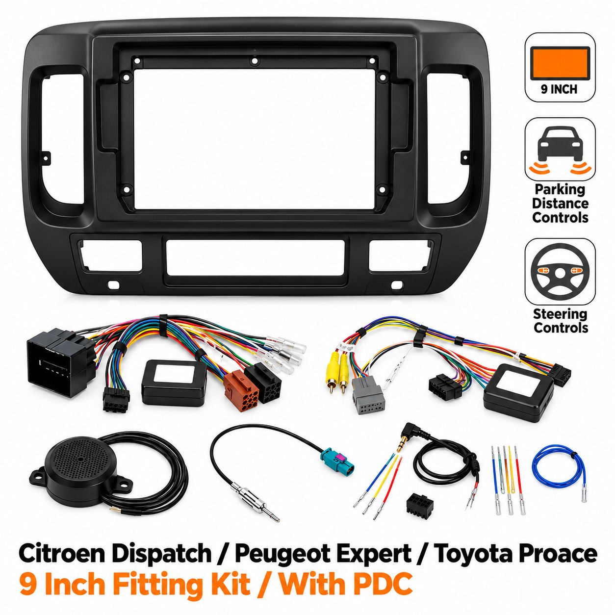 Visual 9″ Complete Installation Kit For Citroen Dispatch / Peugeot Expert / Toyota ProAce – With PDC (Citroen) |...