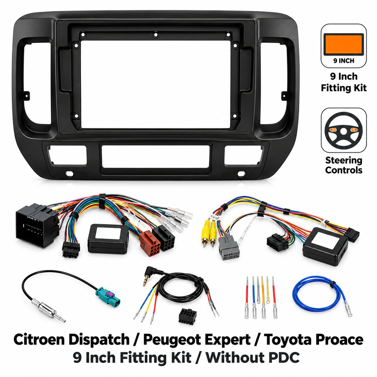 Photo: 9″ Complete Installation Kit For Citroen Dispatch / Peugeot Expert / Toyota ProAce – Without PDC · Citroen |...