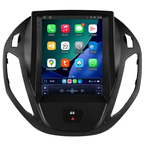 9.7″ Android Auto Apple Carplay Car Stereo Multimedia Vertical Player Tesla Style Custom Fit for Ford B-Max Transit Courier...