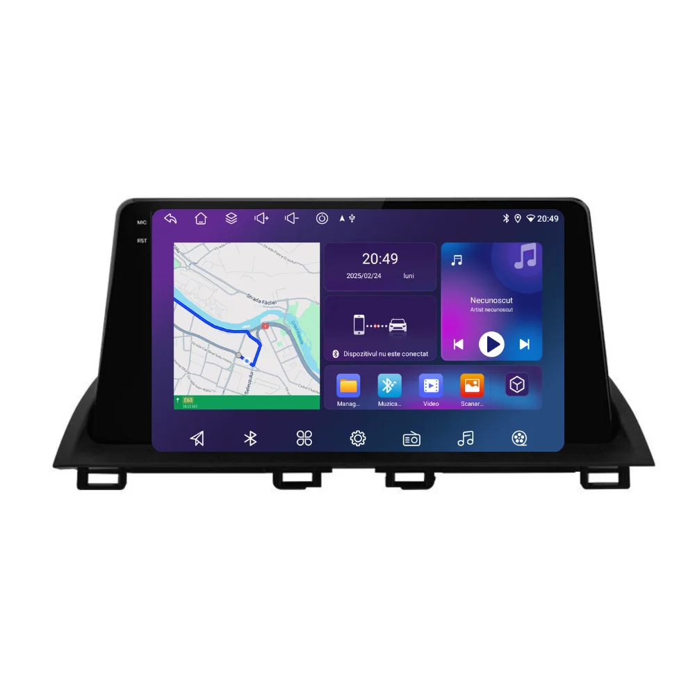 Android Multimedia Car Stereo With 10″ Display Built-In Apple CarPlay & Android Auto Custom Fit For Mazda 3 (2014-2019) —...